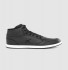 Black Solid Mid-Top Skate Street Sneakers Sneakers