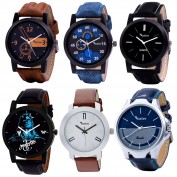 6 Multicolour Analog Analog Watch for Men and Boys