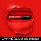 Lakme Absolute Matte Melt Liquid Lip Color, Firestarter Red, 6ml