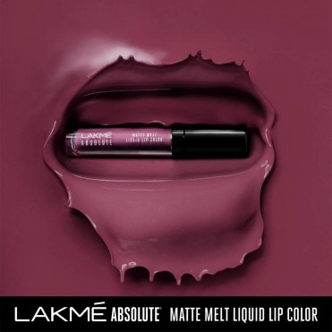 Lakme Absolute Matte Melt Liquid Lip Color, Wine N Dine, 6ml