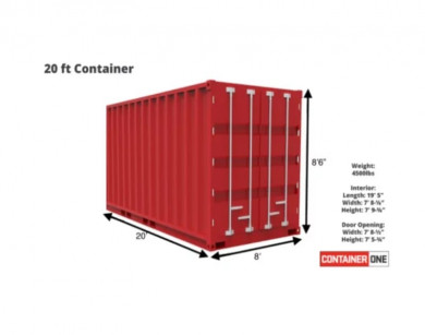 20' High cube Containers